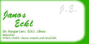 janos eckl business card